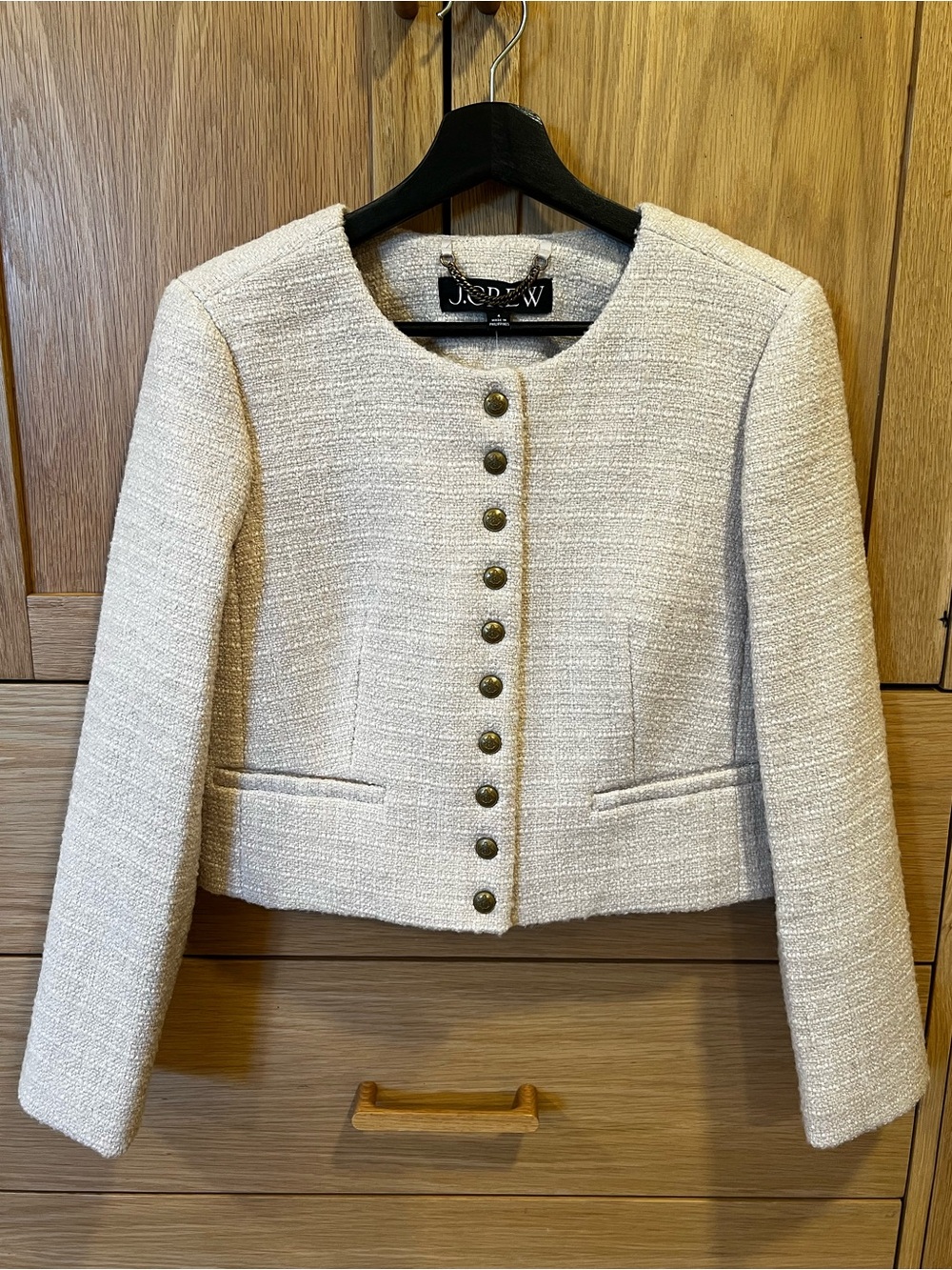 J. Crew Bridgette Tweed Lady Jacket Natural Size 4 NWT* Tailored Office Chic
